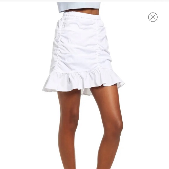 Open Edit Ruched Ruffle Mini Skirt NWT - Picture 2 of 8